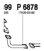 FENNO STEEL - P6878 - Трубопровод выпускной TOYOTA AVENSIS 2.0 97-00